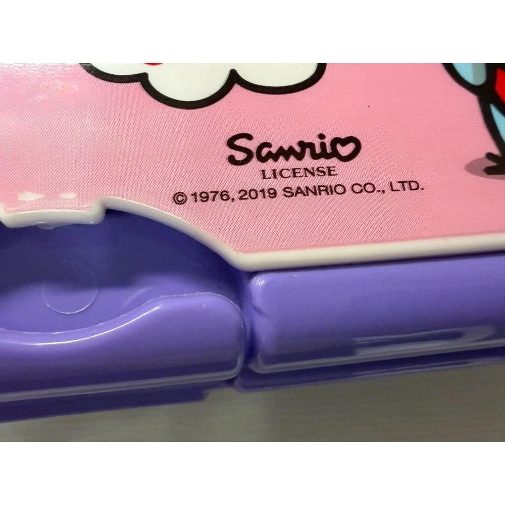 Sanrio Hello‎ Kitty Plastic Pencil Pen Case Retro Pink Purple Jaypee